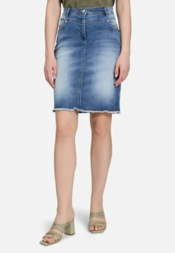 Betty Barclay Jeansrock mit Fransen