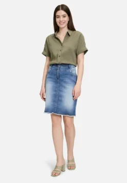 Betty Barclay Jeansrock mit Fransen